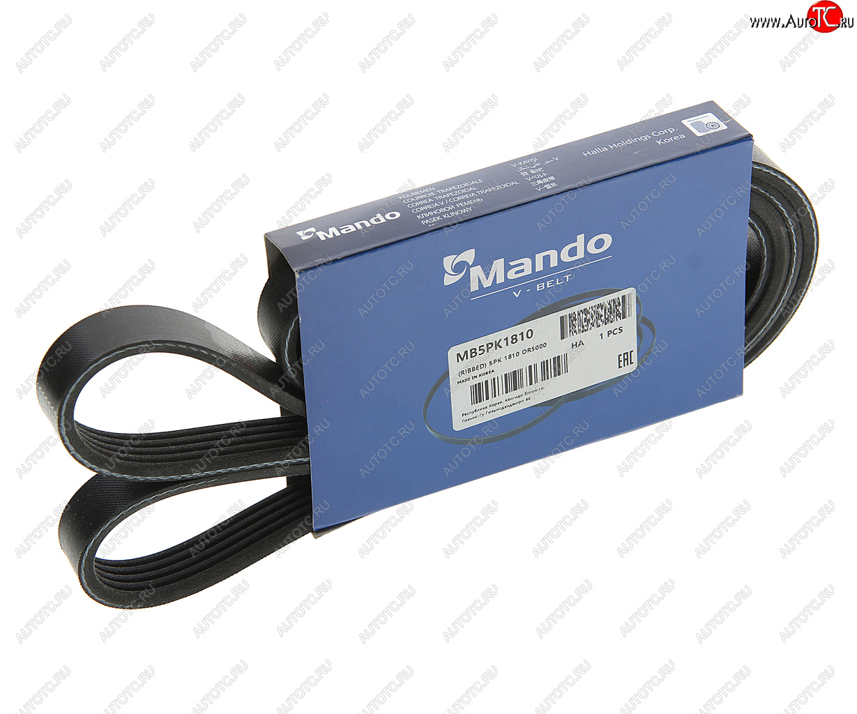 339 р. Ремень приводной поликлиновой 5PK1810 MANDO MANDO mb5pk1810  с доставкой в г. Пермь