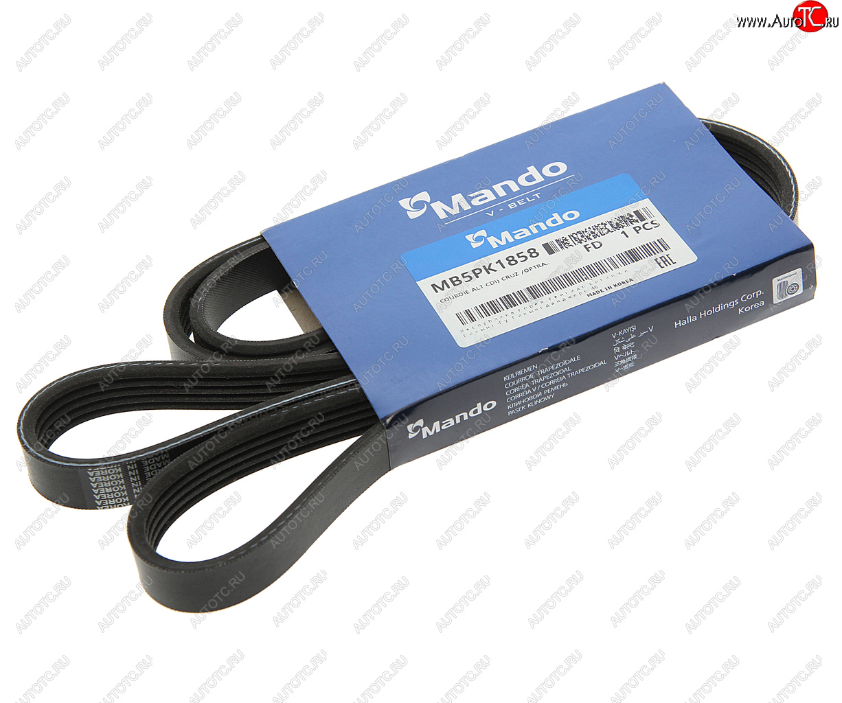 369 р. Ремень приводной поликлиновой 5PK1858 MANDO MANDO mb5pk1858 MANDO mb5pk1858  с доставкой в г. Пермь