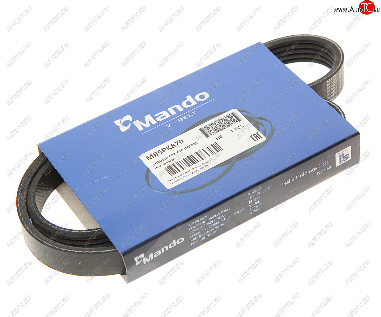 549 р. Ремень приводной поликлиновой 5PK870 DAEWOO Nexia (без ГУР) MANDO MANDO mb5pk870  с доставкой в г. Пермь