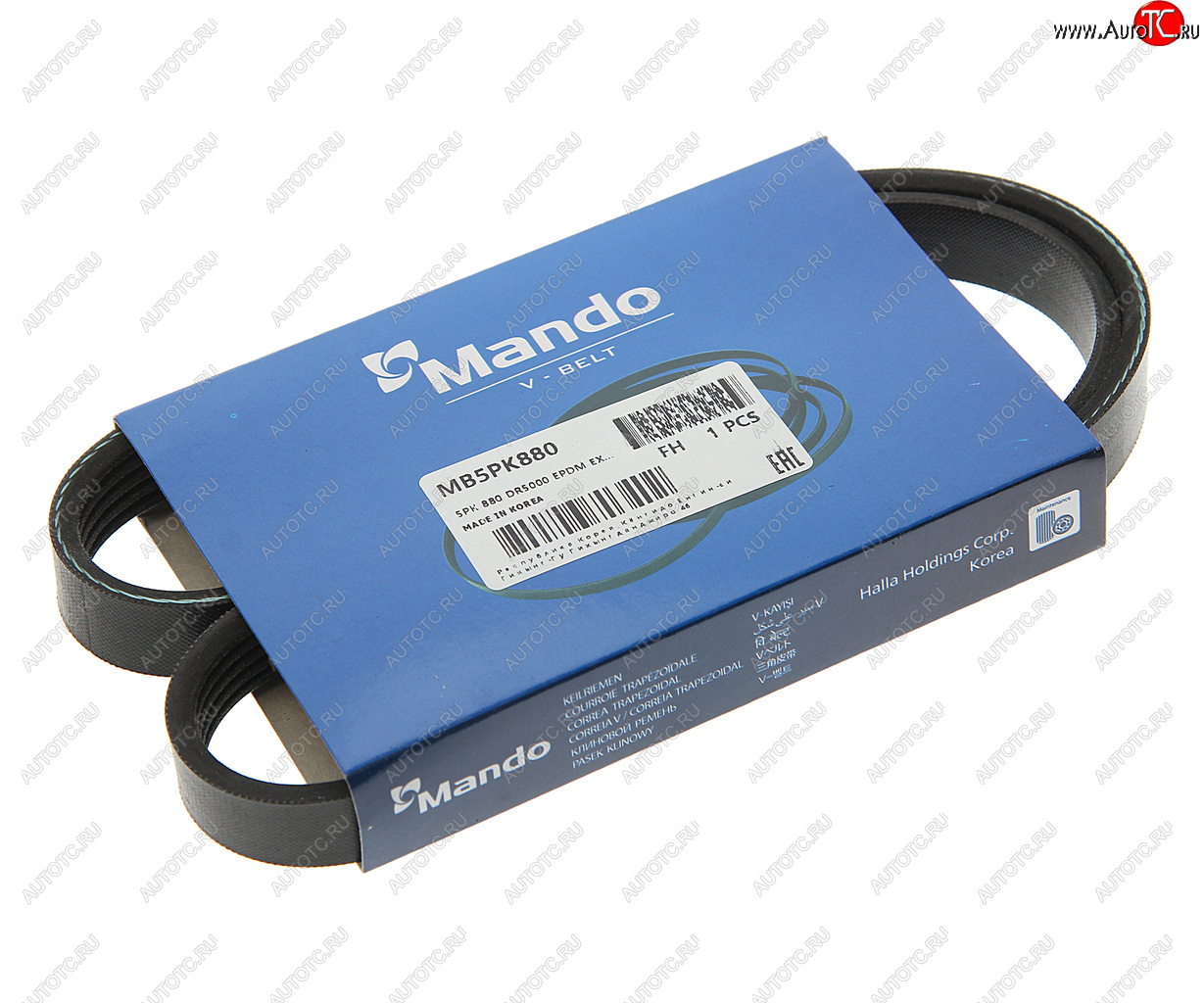 186 р. Ремень приводной поликлиновой 5PK880 MANDO MANDO mb5pk880  с доставкой в г. Пермь
