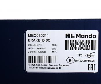 2 799 р. Диск тормозной CHEVROLET Cruze OPEL Astra J (R15) передний (1шт.) MANDO MANDO mbc030211 MANDO mbc030211  с доставкой в г. Пермь. Увеличить фотографию 6