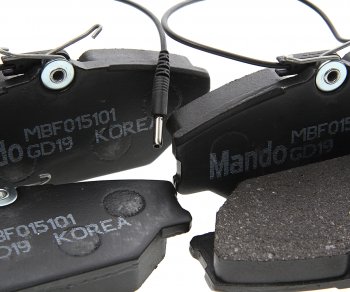 1 759 р. Колодки тормозные передние (4шт.) MANDO Renault Megane купе 3 дв. дорестайлинг (2008-2012)  с доставкой в г. Пермь. Увеличить фотографию 2