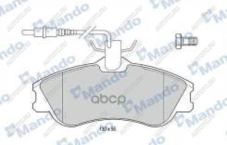 1 439 р. Колодки тормозные передние (4шт.) MANDO Peugeot Partner M49/M59 рестайлинг (2002-2008)  с доставкой в г. Пермь