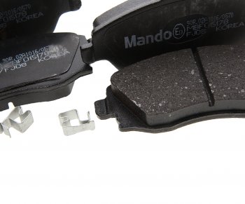 2 169 р. Колодки тормозные передние (4шт.) MANDO Opel Corsa C (2000-2006)  с доставкой в г. Пермь. Увеличить фотографию 2