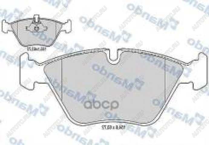 2 599 р. Колодки тормозные передние (4шт.) MANDO BMW 5 серия E60 седан дорестайлинг (2003-2007)  с доставкой в г. Пермь