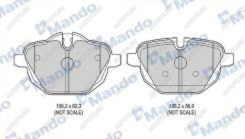 1 559 р. Колодки тормозные задние (4шт.) MANDO BMW Z4 E85 (2002-2008)  с доставкой в г. Пермь