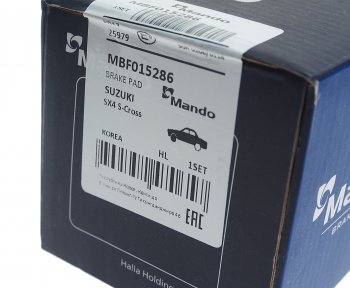 1 589 р. Колодки тормозные передние (4шт.) MANDO Suzuki SX4 JYB, JYA хэтчбэк дорестайлинг (2013-2016)  с доставкой в г. Пермь. Увеличить фотографию 3