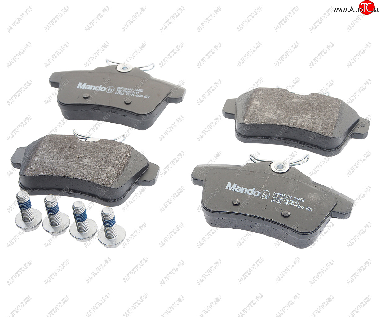 1 399 р. Колодки тормозные PEUGEOT C4,DS4,3007 (09-) CITROEN задние (4шт.) MANDO MANDO mbf015483  с доставкой в г. Пермь