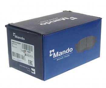1 799 р. Колодки тормозные HYUNDAI Santa Fe (00-),Trajet (99-) KIA Sorento передние (4шт.) MANDO MANDO mbf015587 MANDO mbf015587  с доставкой в г. Пермь. Увеличить фотографию 2