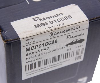 3 999 р. Колодки тормозные MERCEDES S (W222) (13-) задние (4шт.) MANDO MANDO mbf015688 MANDO mbf015688  с доставкой в г. Пермь. Увеличить фотографию 3