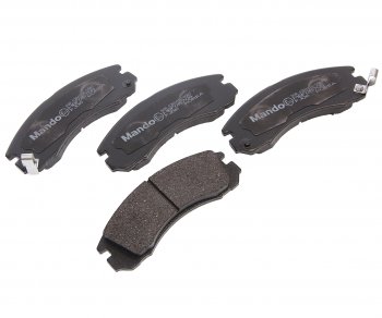 1 449 р. Колодки тормозные MITSUBISHI Outlander (03-),Pajero (00-),Pajero Sport (98-) передние (4шт.) MANDO MANDO mbf015708 MANDO mbf015708  с доставкой в г. Пермь. Увеличить фотографию 1