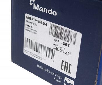 2 579 р. Колодки тормозные SUBARU Legacy,Outbak,Tribeca (03-) (2.03.6) передние (4шт.)MANDO MANDO mbf015824  с доставкой в г. Пермь. Увеличить фотографию 3