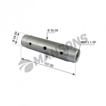 569 р. Палец BPW колодки тормозной (36x157) MANSONS MANSONS mbp3050  с доставкой в г. Пермь. Увеличить фотографию 1