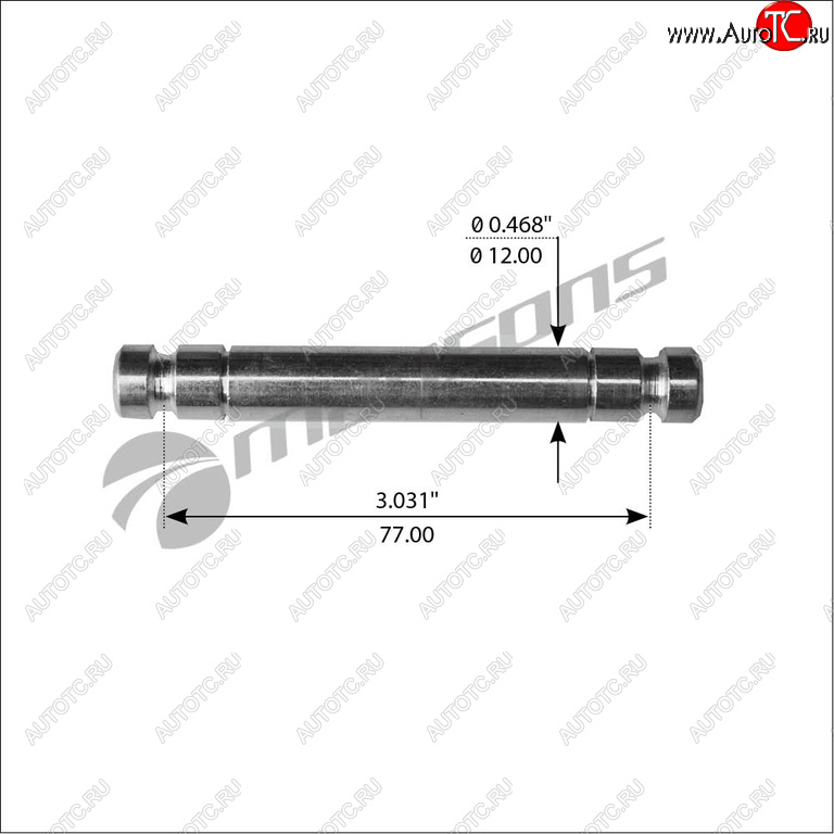 62 р. Штифт MAN MERCEDES колодок тормозных MANSONS MANSONS mbp3102  с доставкой в г. Пермь