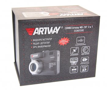 12 699 р. Видеорегистратор с радар-детектором GPS ARTWAY ARTWAY md-107  с доставкой в г. Пермь. Увеличить фотографию 4