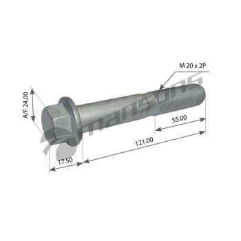 Болт SCHMITZ крепления амортизатора (M20x2x121мм) MANSONS MANSONS mfmf20121c1092