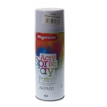 299 р. Краска белая глянцевая аэрозоль 400мл MAGICLINE MAGICLINE mg-030  с доставкой в г. Пермь. Увеличить фотографию 1