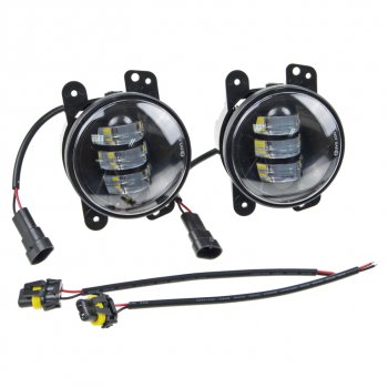 2 469 р. Фара дополнительная 90мм 12V светодиодная White (комплект) MISTAR MISTAR mis-un30w  с доставкой в г. Пермь. Увеличить фотографию 2