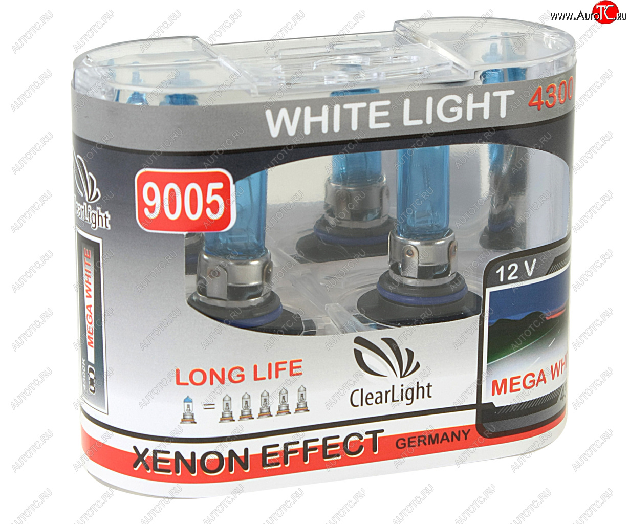 689 р. Лампа 12V HB3 60W P20d бокс (2шт.) White Light CLEARLIGHT CLEARLIGHT ml9005wl  с доставкой в г. Пермь