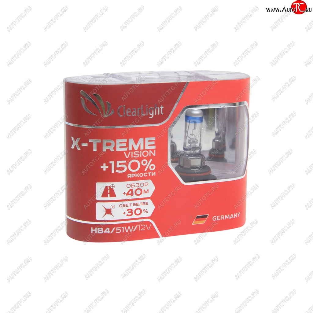 969 р. Лампа 12V HB4 51W P22d +150% бокс (2шт.) X-treme Vision CLEARLIGHT CLEARLIGHT ml9006xtv150  с доставкой в г. Пермь