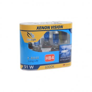 739 р. Лампа 12V HB4 55W P22d бокс (2шт.) Xenon Vision CLEARLIGHT CLEARLIGHT ml9006xv  с доставкой в г. Пермь. Увеличить фотографию 1