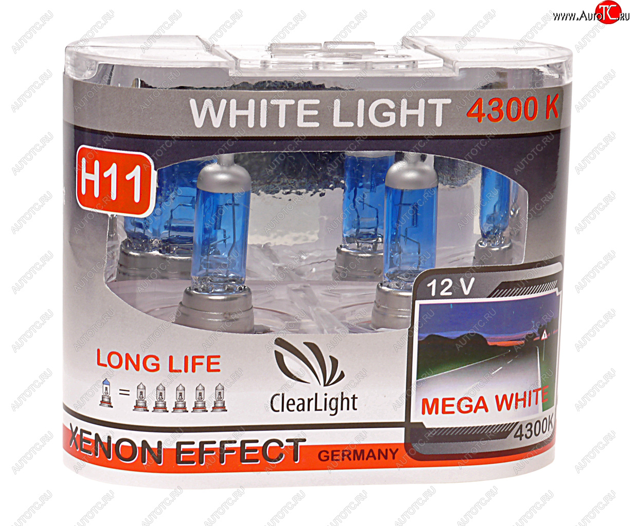 719 р. Лампа 12V H11 55W PGJ19-2 бокс (2шт.) White Light CLEARLIGHT CLEARLIGHT mlh11wl  с доставкой в г. Пермь