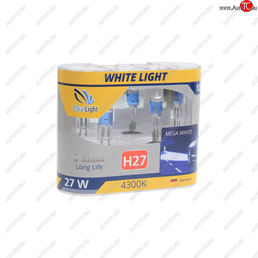 599 р. Лампа 12V H27 27W бокс (2шт.) White Light CLEARLIGHT CLEARLIGHT mlh27wl  с доставкой в г. Пермь