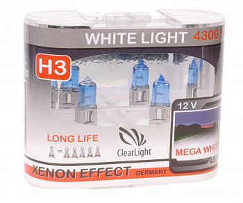 499 р. Лампа 12V H3 55W РK22s бокс (2шт.) White Light CLEARLIGHT CLEARLIGHT mlh3wl  с доставкой в г. Пермь. Увеличить фотографию 1