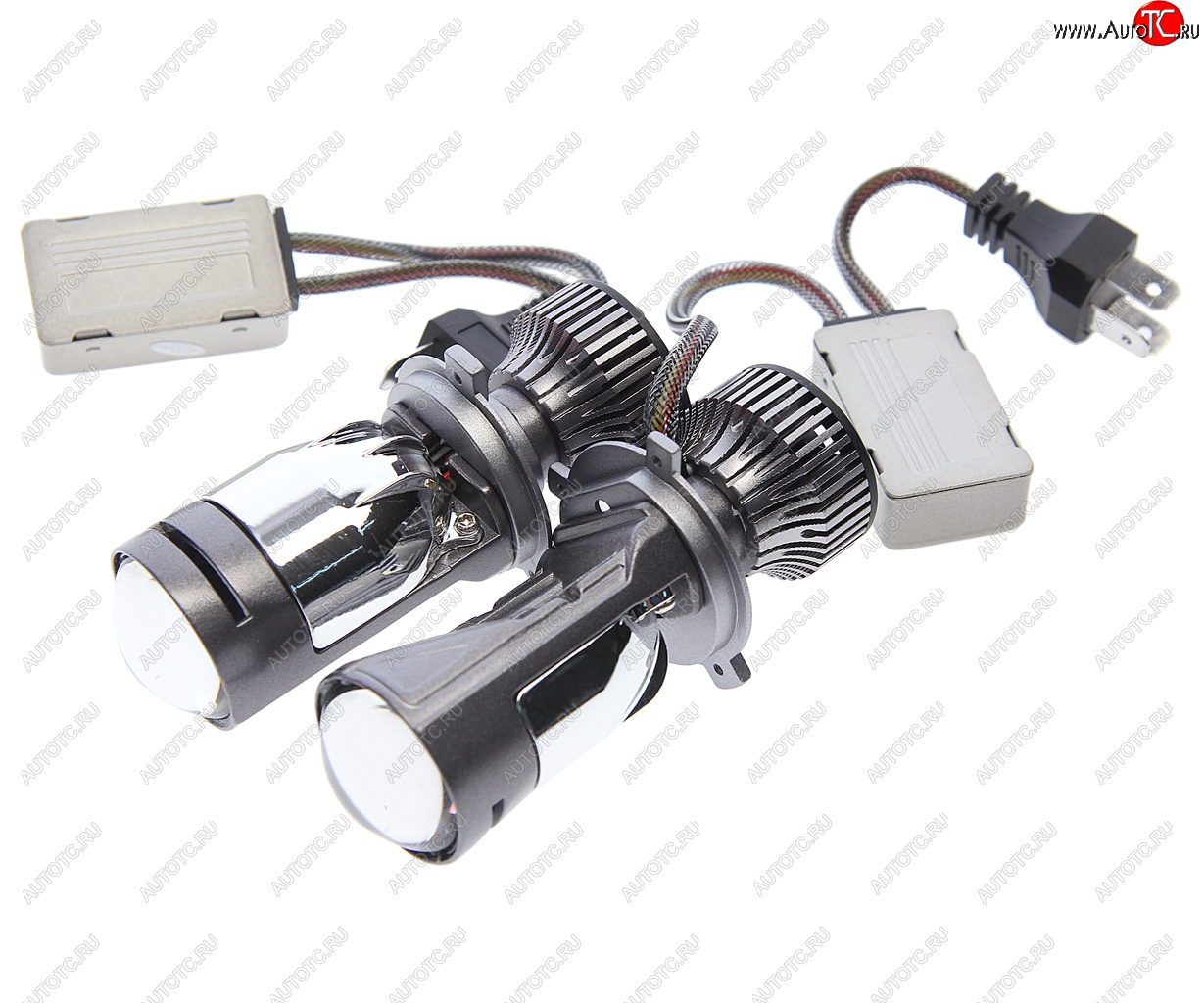 4 199 р. Лампа светодиодная 12V H4 P43t с линзой (2шт.) OPTIMA OPTIMA ml-h4-40  с доставкой в г. Пермь