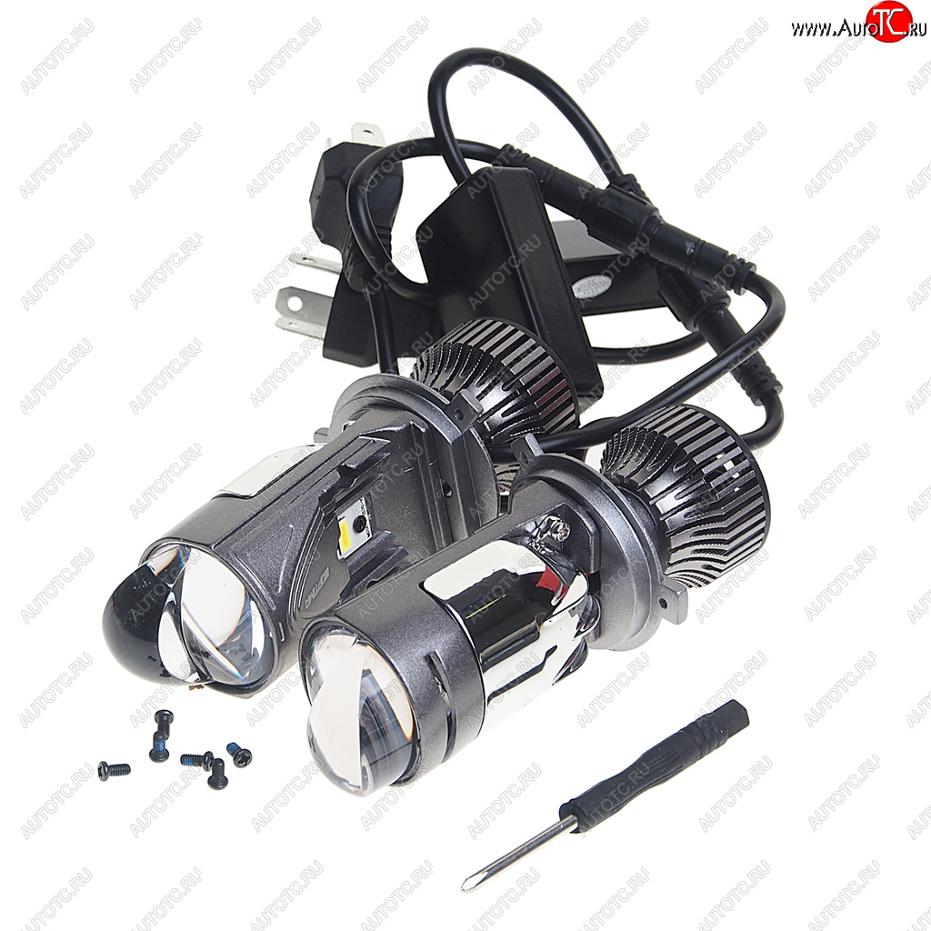 5 299 р. Лампа светодиодная 12V H4 P43t с линзой (2шт.) OPTIMA OPTIMA ml-h4-45 OPTIMA ml-h4-45  с доставкой в г. Пермь