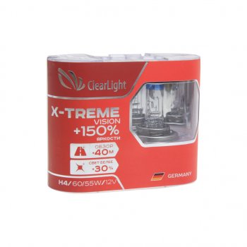 989 р. Лампа 12V H4 6055W P43t +150% бокс (2шт.) X-treme Vision CLEARLIGHT CLEARLIGHT mlh4xtv150  с доставкой в г. Пермь. Увеличить фотографию 1