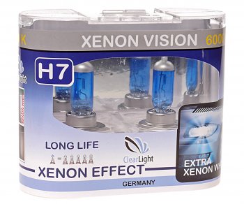 699 р. Лампа 12V H7 55W PX26d бокс (2шт.) Xenon Vision CLEARLIGHT CLEARLIGHT mlh7xv  с доставкой в г. Пермь. Увеличить фотографию 1