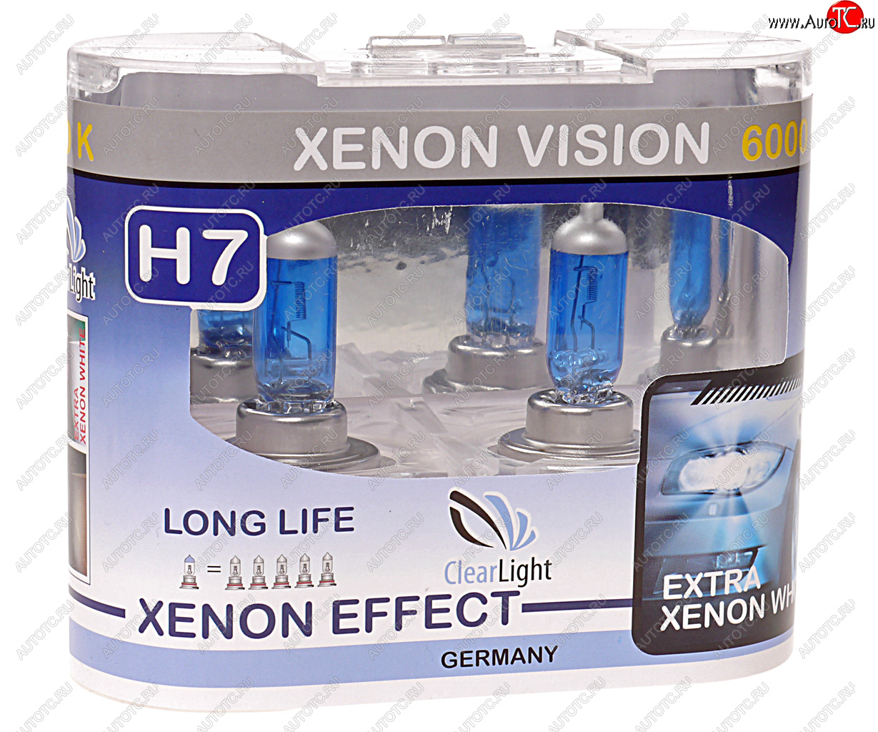 699 р. Лампа 12V H7 55W PX26d бокс (2шт.) Xenon Vision CLEARLIGHT CLEARLIGHT mlh7xv  с доставкой в г. Пермь