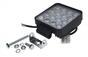1 539 р. Фара рабочего света 106x106x40мм 48Вт (16 светодиодов) IP67 Super Slim Flood LUMEN LUMEN mlp-sse48ws-2418f  с доставкой в г. Пермь. Увеличить фотографию 1