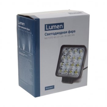 1 369 р. Фара рабочего света круглая 125x110x50мм 27Вт (9 светодиодов) IP68 Standart Flood LUMEN LUMEN mlp-ste27wr1261f  с доставкой в г. Пермь. Увеличить фотографию 4