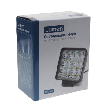 1 739 р. Фара рабочего света 127x110x68мм 48Вт (16 светодиодов) IP68 Standart Flood LUMEN LUMEN mlp-ste48ws1258f  с доставкой в г. Пермь. Увеличить фотографию 4