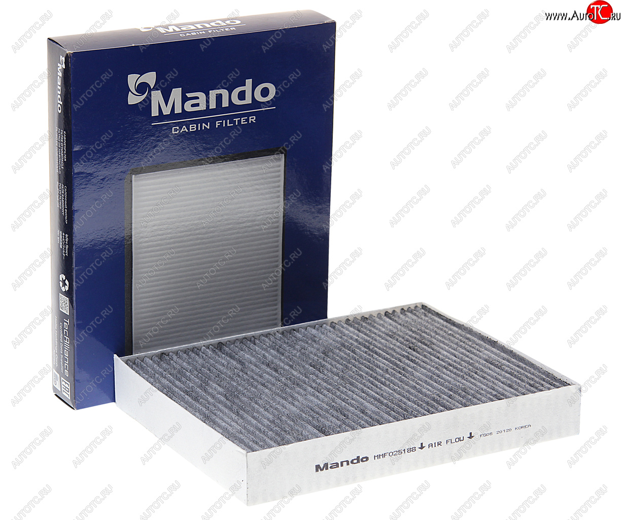 969 р. Фильтр воздушный салона VW Touareg (11-) угольный MANDO MANDO mmf025188 MANDO mmf025188  с доставкой в г. Пермь