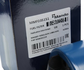 1 899 р. Фильтр топливный LIEBHERR KOBELCO NEW HOLLAND (дв.CUMMINS) MANDO MANDO mmf035151  с доставкой в г. Пермь. Увеличить фотографию 3