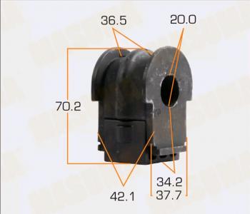 Втулка стабилизатора NISSAN Teana (L33R) (14-) (2.53.5) заднего MASUMA MASUMA mp-1251
