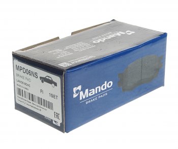 969 р. Колодки тормозные передние (4шт.) MANDO Chevrolet Lanos T100 седан (2002-2017)  с доставкой в г. Пермь. Увеличить фотографию 2