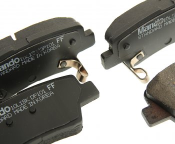 2 049 р. Колодки тормозные задние (4шт.) MANDO Hyundai Tucson JM (2004-2010)  с доставкой в г. Пермь. Увеличить фотографию 2