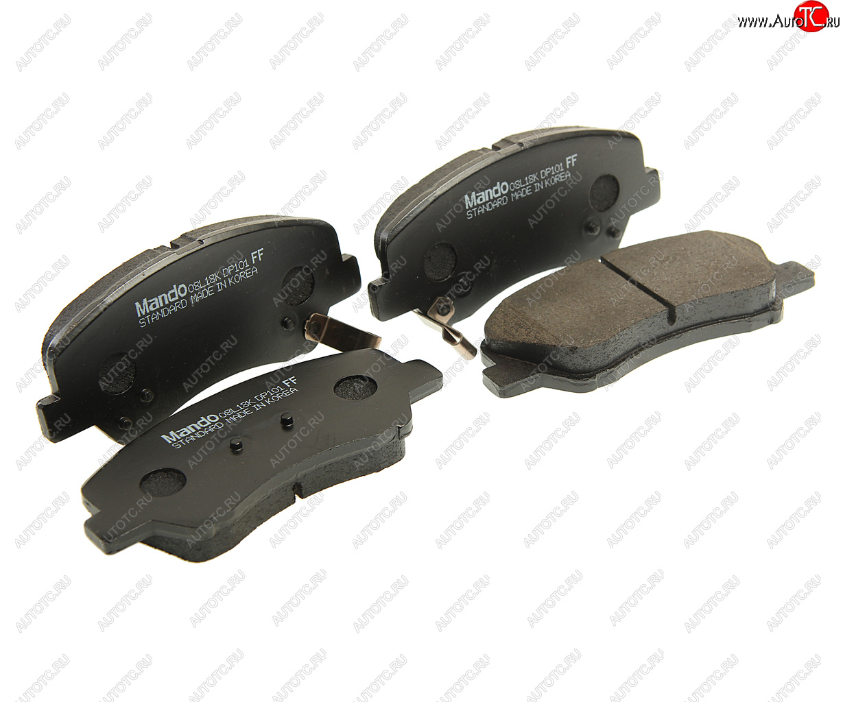 2 599 р. Колодки тормозные передние (4шт.) MANDO Hyundai Solaris RBr хэтчбэк дорестайлинг (2010-2014)  с доставкой в г. Пермь