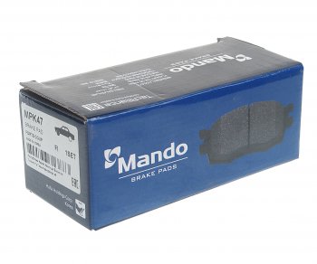 679 р. Колодки тормозные передние R16 (4шт.) MANDO KIA Rio 3 QB рестайлинг седан (2015-2017)  с доставкой в г. Пермь. Увеличить фотографию 2
