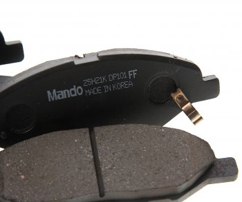 2 459 р. Колодки тормозные передние (4шт.) MANDO Nissan March 3 K12 хэтчбэк 5 дв. правый руль 1-ый рестайлинг (2005-2007)  с доставкой в г. Пермь. Увеличить фотографию 2