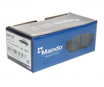 1 059 р. Колодки тормозные задние (4шт.) MANDO Toyota Land Cruiser 90 (1996-2000)  с доставкой в г. Пермь. Увеличить фотографию 2