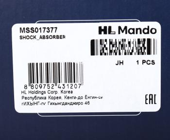 3 899 р. Амортизатор RENAULT Megane (03-09) передний левыйправый газовый MANDO MANDO mss017377  с доставкой в г. Пермь. Увеличить фотографию 3