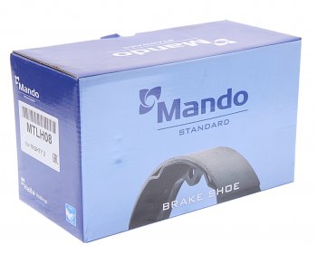 1 089 р. Колодки тормозные задние (4шт.) MANDO Hyundai HD65  дорестайлинг (2004-2006)  с доставкой в г. Пермь. Увеличить фотографию 2