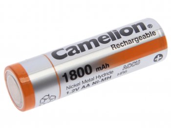 Батарейка AA HR6 1.2V аккумулятор Ni-MH 1800mAh блистер 2шт. (цена за 1шт.) CAMELION CAMELION nh-aa1800bp2