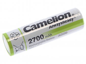 Батарейка AA HR6 1.2V аккумулятор Ni-MH 2700mAh бокс 2шт. (цена за 1шт.) CAMELION CAMELION nh-aa2700bp2