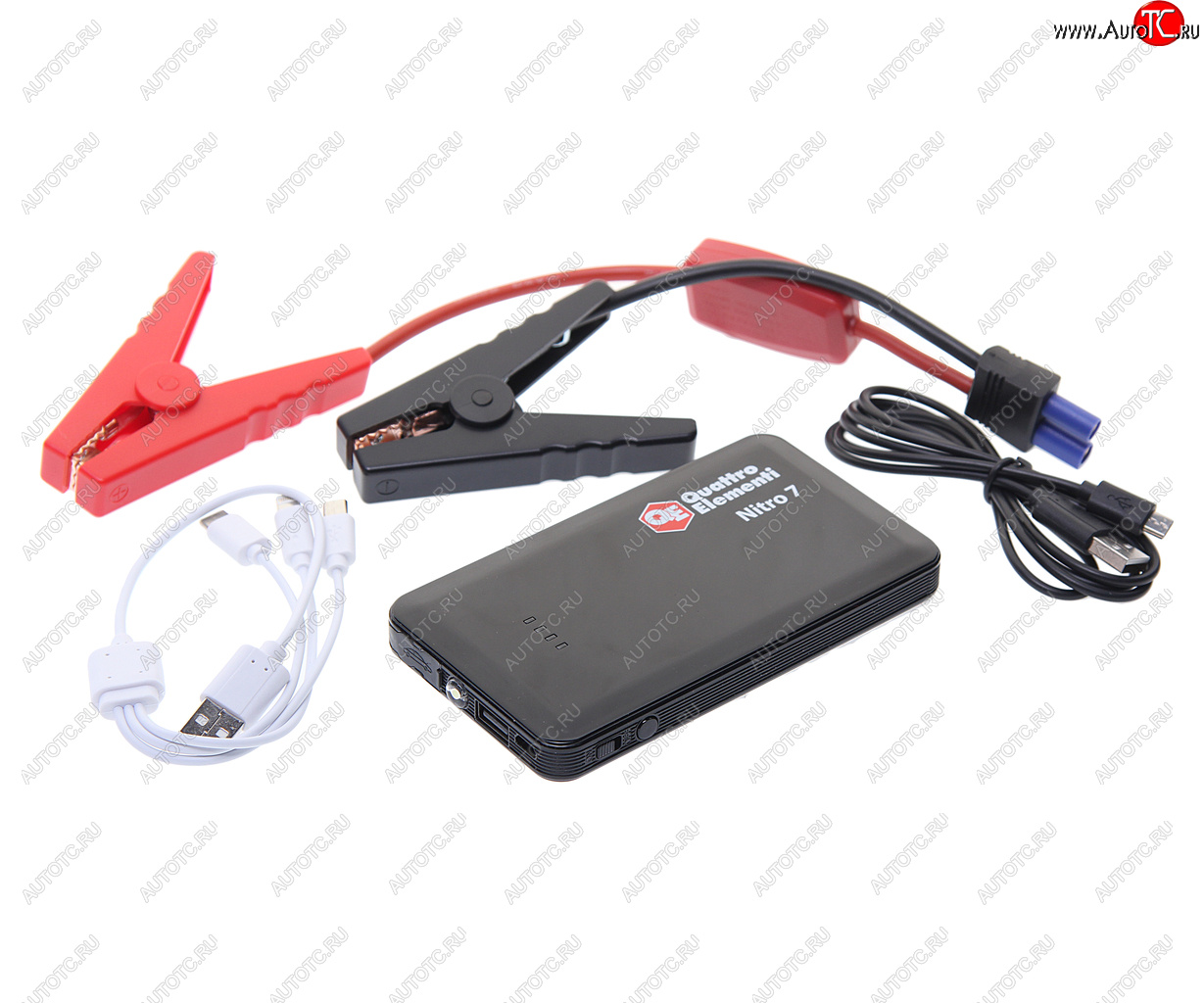 4 799 р. Устройство пусковое 12V 400A 7500мАч (power bank) QUATTRO ELEMENTI QUATTRO ELEMENTI nitro 7  с доставкой в г. Пермь